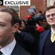 Facebook head of global policy Nick Clegg with CEO Mark Zuckerberg leaving The Merrion Hotel in Dublin, Tuesday April 2, 2019.